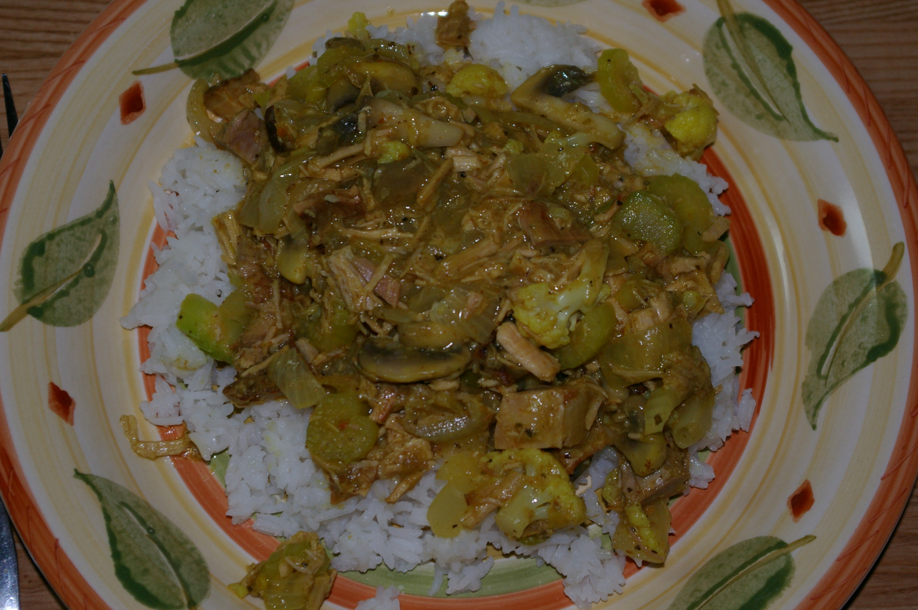 Fricasse De Porc Sur Nid De Riz Basmati