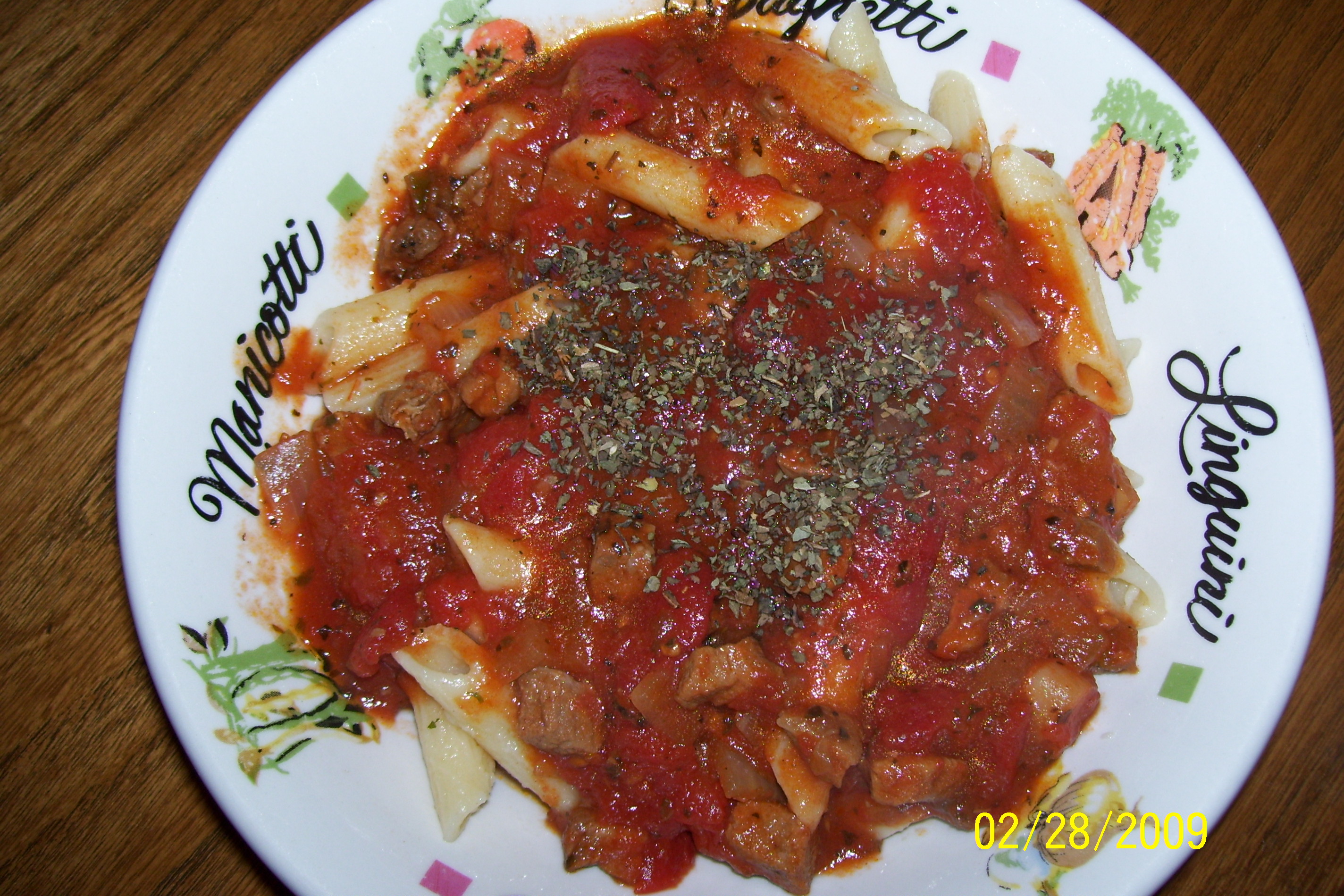 Pennes Aux Tomates Et Boeuf