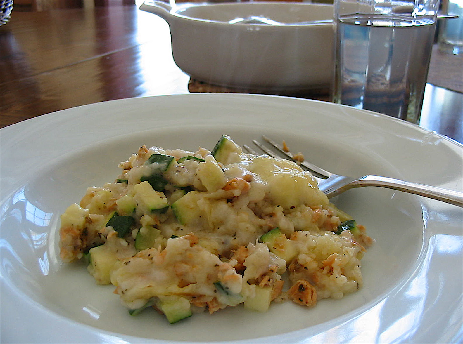 Cassolette De Saumon Et De Couscous Gratine