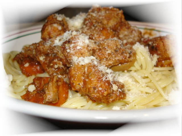 Spaghetti Bolognese Et Saucisses Italiennes