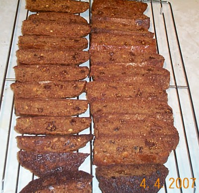 Biscotti aux pistaches, aux figues et  l'orange