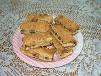 Barres au caramel et aux raisins