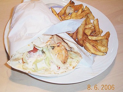 Sandwich shish taouk express de Alyx