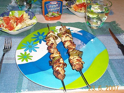 Brochettes de poulet avec marinade style casa grecque