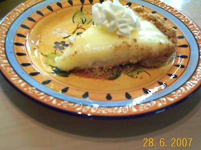 Key lime pie avec crote graham