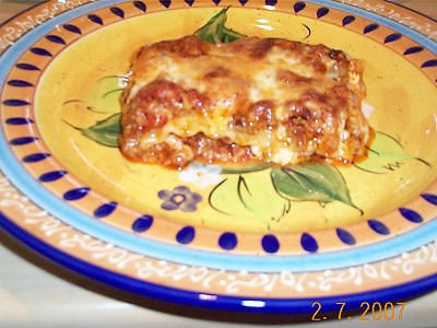 Lasagne avec la sauce  spaghetti de Liza frulla