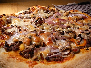 Pizza au boeuf hach