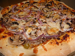 Pizza au boeuf hach