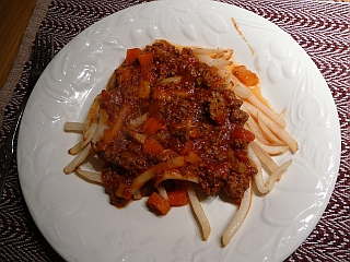 frites sauce spaghetti