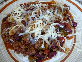 chili con carne et mozza