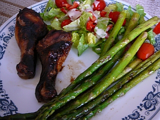 pilons de poulet marins de tomatecerise