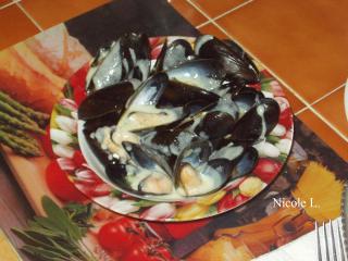 Moules sauce poulette