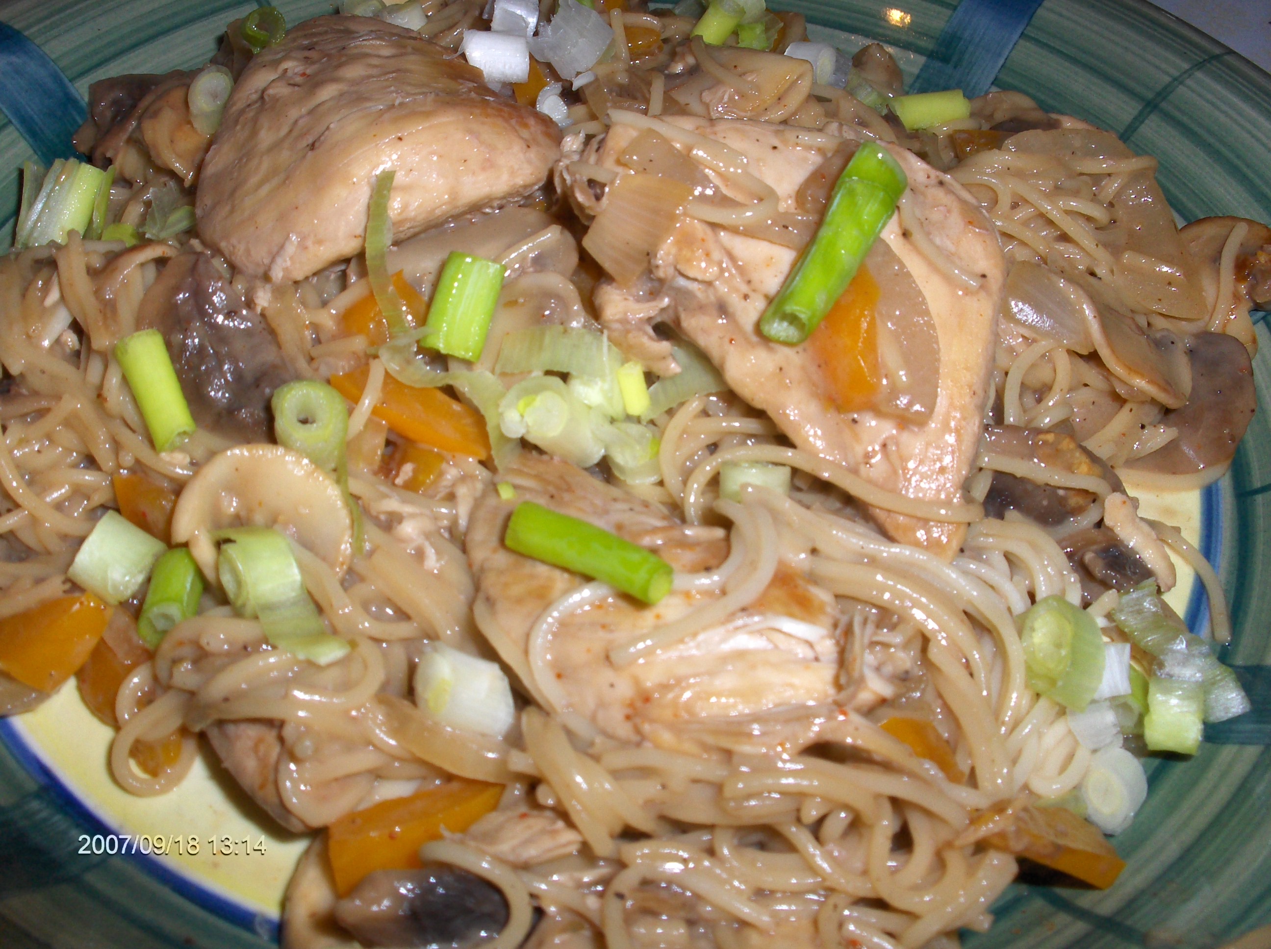 Poulet Crmeux Et Spaghetti