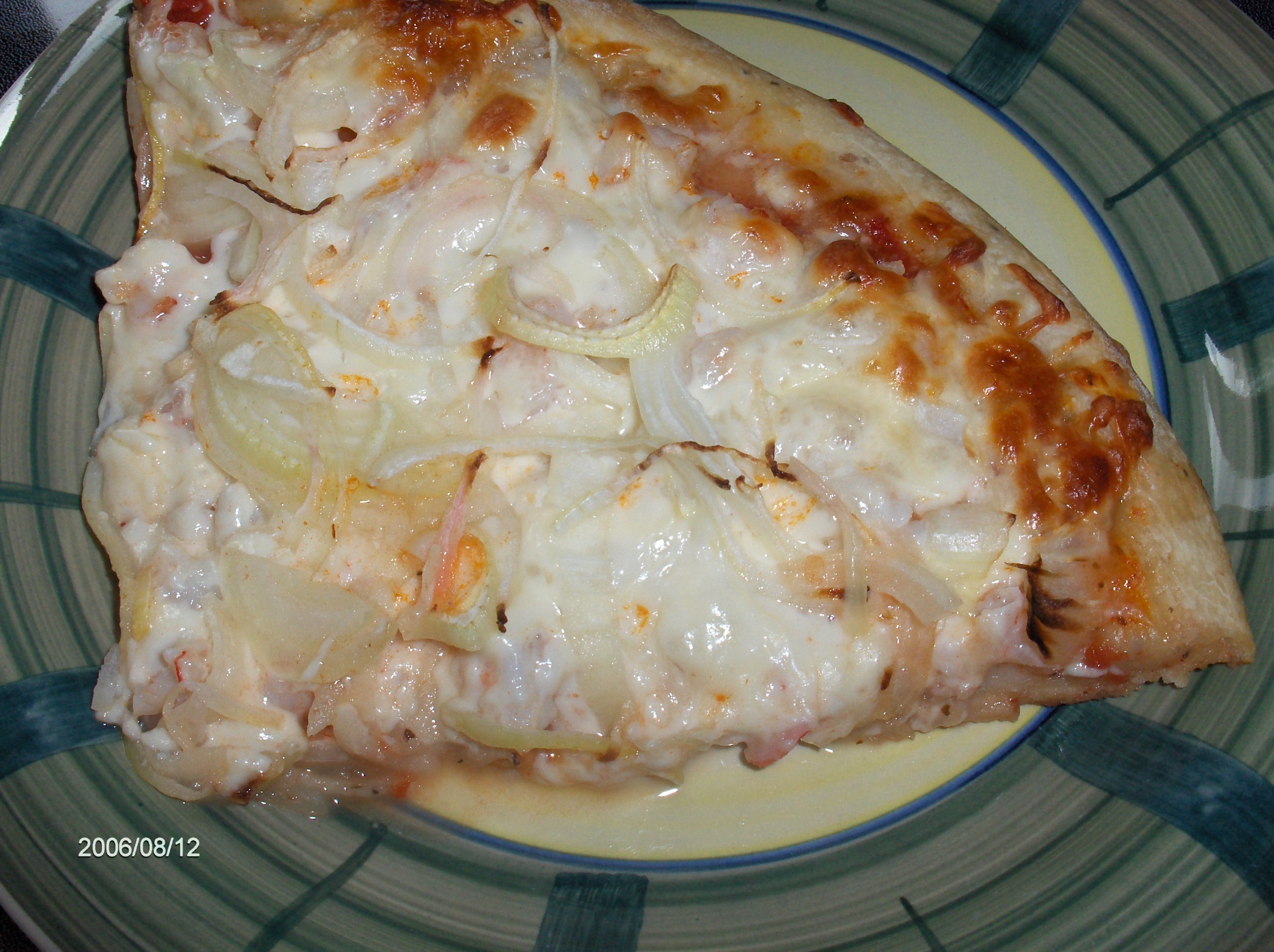 Pizza Crevettes Fromage Et Oignons