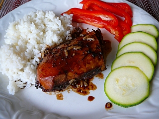 Poitrines De Poulet Balsamique Et Riz