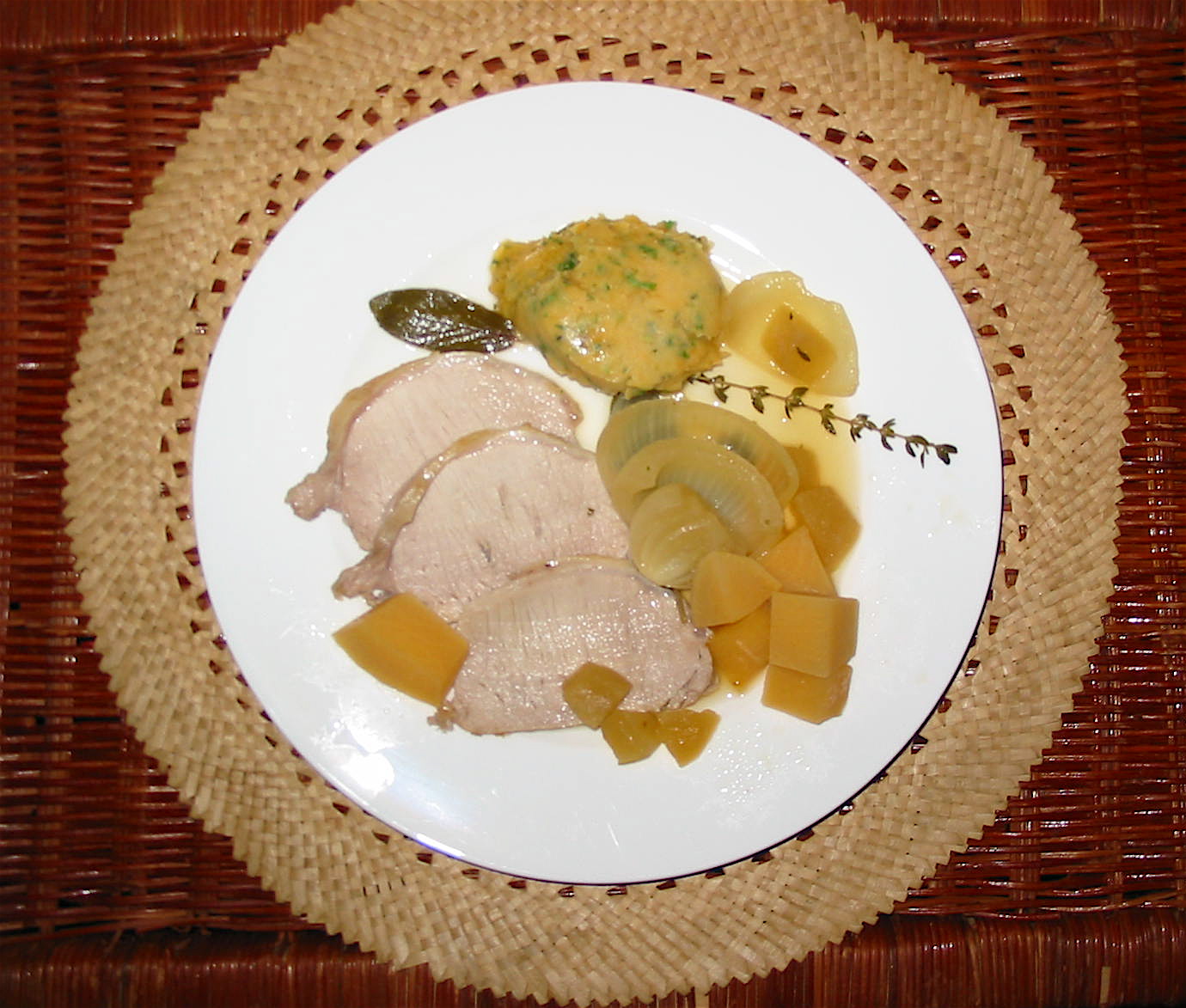 Longe De Porc Braise, Assiette