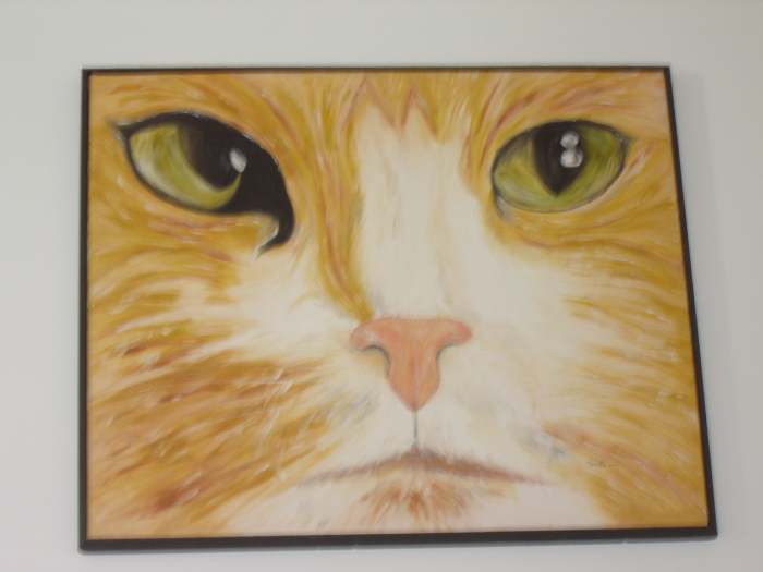 Mon Minou D''entr De Maison: Huile Sur Toile