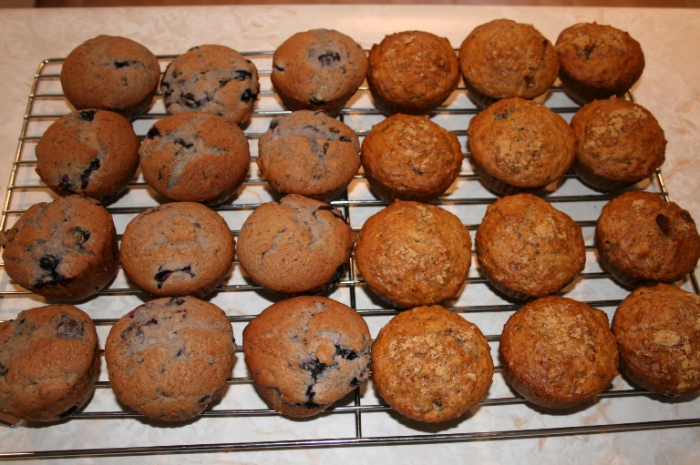 Muffins Au Son Et Miel Et Muffins Aux Bleuets