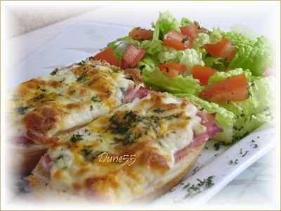 ~ Minis Croque-monsieur Au Jambon Avec Une Petite Salade ~