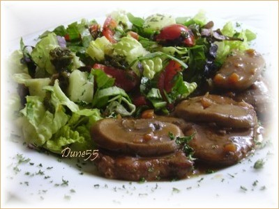 ~ Filet De Porc Et Salade Verte ~