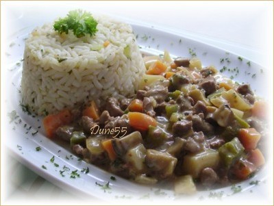 ~ Boeuf Au Poivre, Riz Aux Petits Lgumes ~