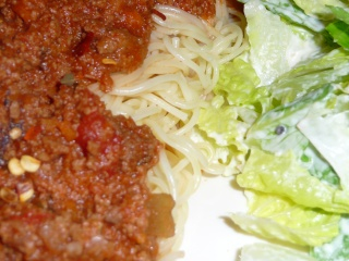 Spag et salade