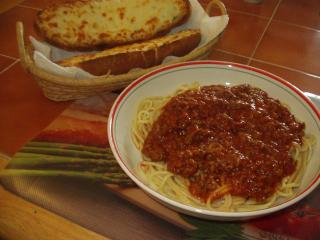 Spaghetti pain  l'ail gratin