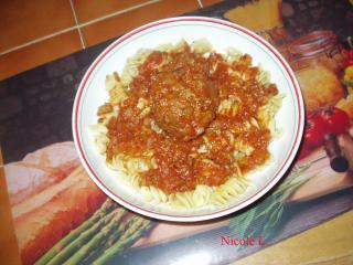 Sauce  spaghetti boulettes de ma tante