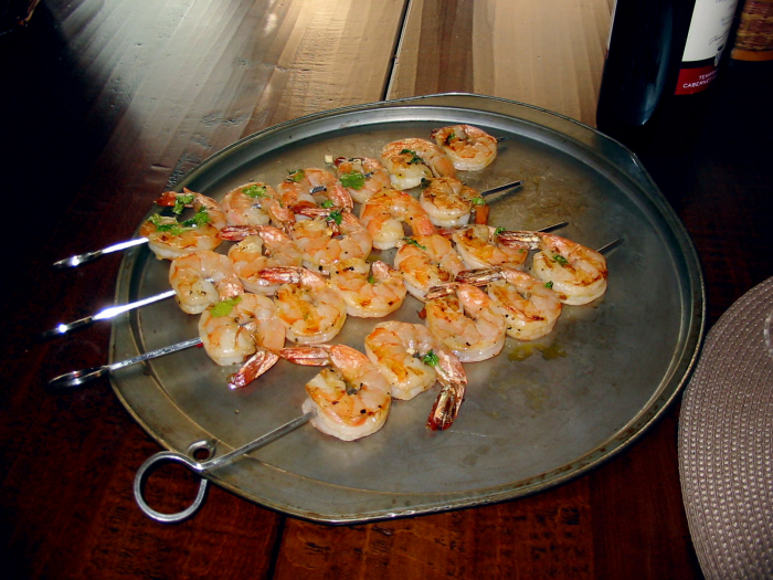 Brochettes De Crevettes