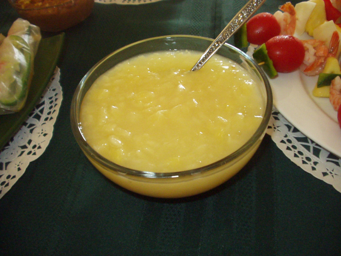 Sauce Ananas Miel Gingembre