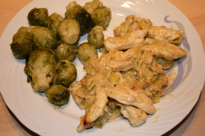 minc De Poulet Aux Poireaux, Sauce  La Dijonnaise De Clodine Desrochers