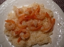 riz aux crevettes et  l'ail